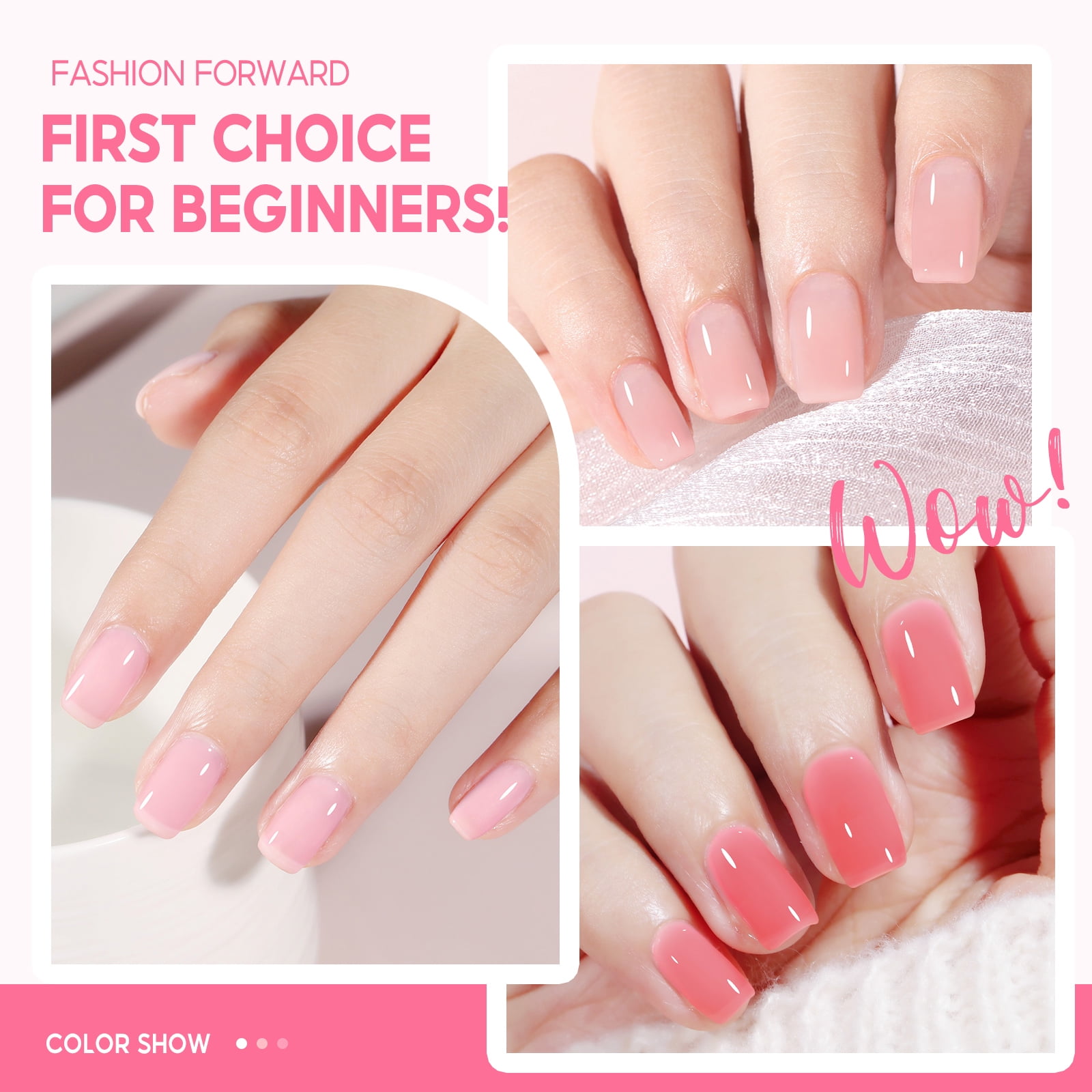 Coscelia Gel Nail Polish 25 Colors Gel Polish Set Translucent Jelly Milky Gel Polish Set Sheer Red Pink Neutral Nude Colors Soak off French Nail Art Manicure DIY at Home Gifts for Women