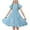 Light Blue, variant on ZACPNCV Girl's Summer Dresses Smocked Flutter Sleeve A Line Sundresses Swing Mini Casual Party Dresses Black 9-10 Years
