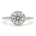 thumbnail image 3 of 1 1/4 ct. t.w Center 6.5MM Round Cut Lab Created Moissanite Diamond Solitaire Halo Engagement Ring For Women In 10K Solid Yellow Gold (G-H Color, VVS1 Clarity, 1.25 Cttw)-7.5, 3 of 7