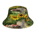 thumbnail image 3 of Daiia Vintage Wooden Bucket Pattern Bucket Hat - Trendy Cotton Sun Hat for Beach, Golf, Fishing - Fun Outdoor Vacation Boonie for Men and Women, 3 of 9