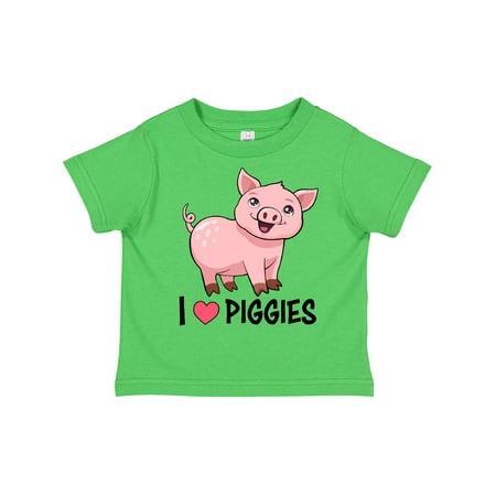 

Inktastic I Love Piggies- Cute Pig Gift Toddler Boy or Toddler Girl T-Shirt