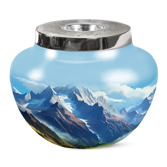 KARYLIZ Mountains Burial Urns - Unique Urn For Human Ashes - Unique Cremation Urns For Ashes (Size - 10 INCH)
