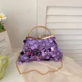 thumbnail image 2 of Bolso bandolera de mujer de color sólido con lentejuelas versátil y de gran venta, nuevo y hermoso bolso de mano para banquetes y fiestas 2024, 2 of 5