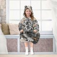 thumbnail image 7 of BZSMCE Wearable Blanket Hoodie Fashion Emerald Storm Tiger Home Wear, 7 of 7