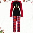 thumbnail image 2 of Odeerbi Christmas Pajamas for Family Holiday Plaid Long Sleeve Family Christmas Pajamas Matching Sets Mom Plaid Printed Loungewear Top Pants Set Two-Piece Sleepwear Xmas PJs Set Red, 2 of 6