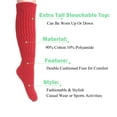 thumbnail image 7 of 3 Pairs Women's Heavy Slouch Socks Shoe Size 5-10 from AWS/American Made (Red), 7 of 7