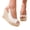 Beige, variant on Womens Open Toe Espadrilles Wedge Sandals Faux Leather Slingback Wedges Platform Sandal Heeled Non Slip Dress Shoes Pink Size 6