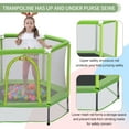 thumbnail image 3 of 55 in Kids Trampoline for Toddlers, SHINPT Small Trampoline for Kids, 55" Mini Trampoline for Kids with Safety Enclosure Net and Balls, Toddler Trampoline Indoor/Outdoor for Boys and Girls for Gift, 3 of 8
