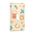 thumbnail image 2 of Yayeee Toggle Light Switch Wall Plate 1-Gang 4.5"x2.7" Home Decorative Outlet Cover, Beach Pattern, 2 of 7