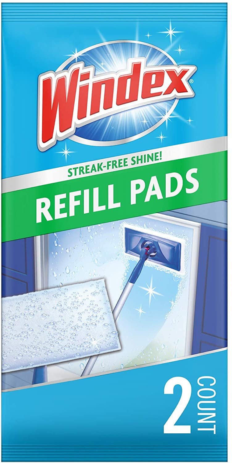 Windex Outdoor AllInOne Glass Cleaning Tool Refill Pads, 2 Ct Pack Of