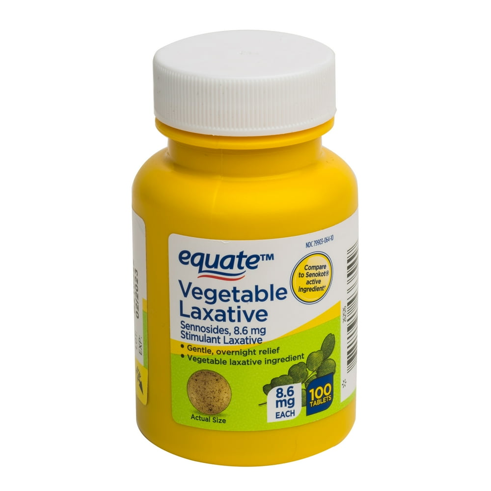 Equate Natural Vegetable Laxative with Sennosides 8.6 mg Tablets
