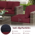 thumbnail image 6 of HONEY HOME 14 Piece Patio sectional cushions relacement set, 4" Outdoor Furniture Couch Cushion Fits 6-Seat Sectional Rattan Conversation Set, Waterproof, Fade-Resist, 6 of 7