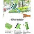 thumbnail image 3 of Injueey Cepillo de vidrio para ventana de pulverización de plástico, cepillo de limpieza interior giratorio de doble cara ajustable de mano, accesorios Suministros de limpieza para el hogar Verde Injueey HA064705-02B, 3 of 6
