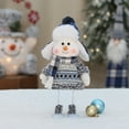thumbnail image 4 of Christmas Snowman Plush Doll Toys- Christmas Blue Series Snowman Plush Ski Doll Stuffed Snowman Plush Christmas Decorations -Winter Christmas Gifts(F), 4 of 5