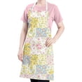 thumbnail image 5 of Pioneer Flower Floral Print Pattern Apron for Women and Men, Cotton Linen Waterproof with Pockets, Adjustable, 33x27 Inch for Kitchen, Gardening, BBQ, Salon, 5 of 6