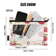 thumbnail image 3 of Ckdifva Pink Cherrys Pencil Pouch 3 Ring Zipper Pencil Case Binder Pockets Clear Top Cosmetic Bag 2 Pack, 3 of 6
