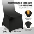 thumbnail image 6 of KFFKFF 30pcs Set Stretch Spandex Folding Black Chair Covers for Wedding Party Restaurant, 6 of 10