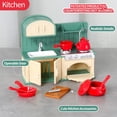 thumbnail image 2 of Juego de muebles TAKIHON Dollhouse, 56 piezas, juguetes de cocina y baño, 2 of 7