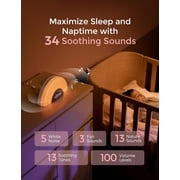 Momcozy DreamSync Tech™ Baby Sound Machine, Night Light, APP Control Baby Sleep Trainer, Routine Builder, White Noise Machine with 34 Soothing Sounds, Wake Up Light Sunrise Alarm Clock