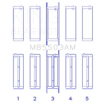 King Engine Bearings MB5503AM Engine Crankshaft Main Bearing Set Fits select: 1969-1973 FORD MUSTANG, 1970-1974 MERCURY COUGAR