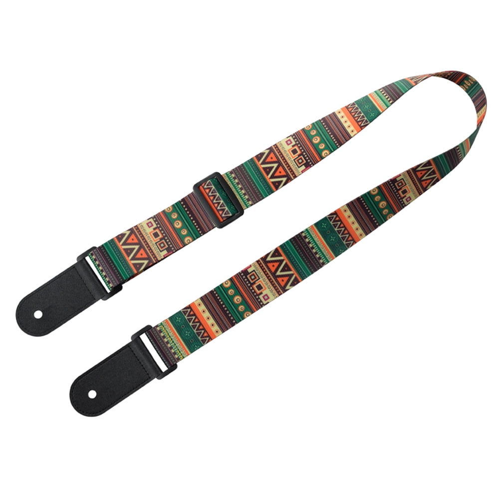Ammoon Adjustable Ukulele Strap Soft Polyester Woven Printing Pattern