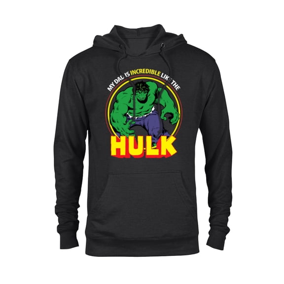 Marvel My Dad Is Incredible Like Hulk Father's Day - Pullover Hoodie for Adults - Customized-Black