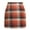 Orange, variant on Cxenplz Mini Skirt for Womens Flannel Plaid High Waist Skirt Bodycon Pencil Wool Mini Skirts Casual Fall Winter Wrap Short Skirt Club Party Skirts