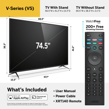 VIZIO - 75" Class V-Series LED 4K UHD SmartCast TV