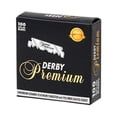 thumbnail image 2 of 1000 Derby Professional Premium Single Edge Half Razor Shaving Blades for straight folding barber razors Salon Shop (10 packs X 100 Blades each) Lot Black, 2 of 7