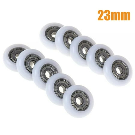 

FANJIE 10Pcs Replacement Shower Door Roller Runner Wheels 19/23/25mm Wheel Diameter