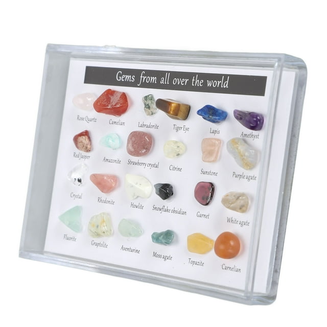 Geology Science Learning Tool,Rock Science Collection Kit Educational Toy Desktop Decorations Rock And Mineral Educational Collection In Collection Box For Birthday Party Classroo
