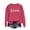 Hot Pink#1, variant on SERTG Women's Round Neck Heart Print Pullover Sweatshirt Long Sleeve Casual Comfortable Tops Everyday Hoodless Pullover Blouses(Pink,M)