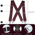 thumbnail image 2 of Men's 2 Inch Heavy Duty Suspenders，Adjustable X-Back with Strong Clips for Work,Jeans,and More, 2 of 7