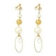 thumbnail image 1 of Pendientes largos ovalados con forma de gota, sin perforar, con perlas y cadena para mujer, joyería decorativa para bodas y fiestas (dorado), 1 of 6