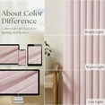 thumbnail image 4 of Dusty Pink Linen Pinch Pleated Curtains 90 Inch Length 2 Panels for Girls Bedroom Nursery Kids Soft Thick Linen Window Curtains 90 Inches Long Semi Sheer Light Filtering for Living Room Blush Pink, 4 of 8