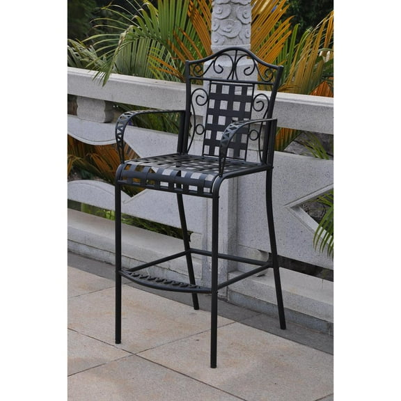 International Caravan Set of 2 Mandalay Iron Bar Height Chair