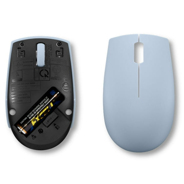 Lenovo 300 Wireless Compact Mouse (Frost Blue) with battery 