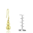 thumbnail image 2 of Gold Tone over Sterling Silver Polished Graduating Beads Dangle Earrings, 2 of 2