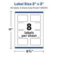 thumbnail image 6 of Avery Durable White Rectangle Labels, 2" x 3", 40 Total, 6 of 12