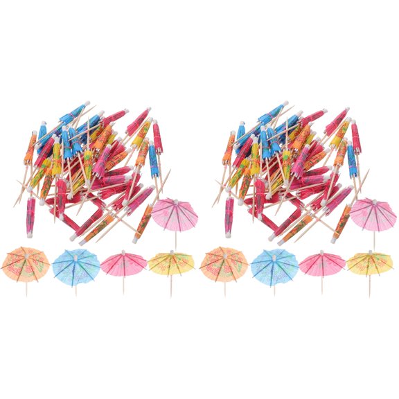 MOKKHNB Cocktail Umbrellas Mini Umbrellas For Drinks Party Hosts Beach Theme Events 100Pcs