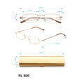 thumbnail image 3 of Newbee Fashion-Portable Compact Reading Glasses in Aluminum Case Metal Rectangle Shaped Reading Glasses with Spring Hinge in Case Lightweight Reader Slim Design Comfort fit in GOLD 2 Pack+3.00, 3 of 4