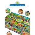 thumbnail image 5 of Kids Dream Mat Modern City Toy Parking Lot  Activity Playmat Rug, City Road Map Kids Rug Parent-Child Interaction Game Map Children Educational Traffic City Life Pretend Play with road signs, 51"x39'', 5 of 9