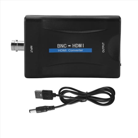 BNC to Converter Adapter Female CVBS BNC Coax 1080P Output HDCP Hook Security Camera DVRs Surveillance,1 * Adapter 1 * USB line,black