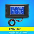 thumbnail image 2 of Almencla Current Voltage Amperage Panel Meter,LCD Digital Display Ammeter Voltmeter Closure CT, 2 of 8