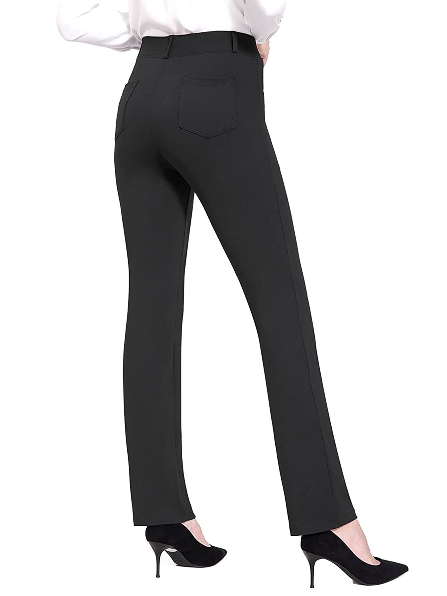 Bamans Women's Bootcut Pull-On Dress Pants Office Business Casual Yoga Work  Pants with Key Pocket Straight Leg, Black, M price in Saudi Arabia | Amazon  Saudi Arabia | kanbkam