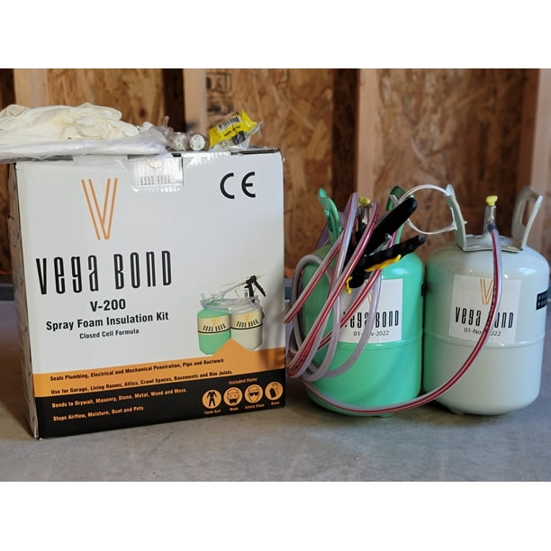 Vega Bond V200 Closed Cell Spray Foam Insulation Kit. 2 Part Foam