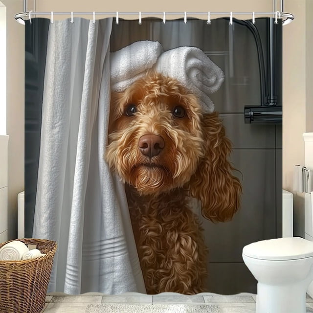 Bathroom Shower Curtain Proof Printed Shower Curtain Bathroom Curtain Toilet Partition Curtain No Need To Punch Holes To Provide Hook