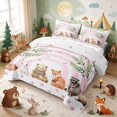thumbnail image 3 of Erosebridal Bunny Quilt Full for Girls, Pink Rainbow Full Bedspread Sets, 3pcs 1 Coverlet and 2 Pillowcases, 3 of 7
