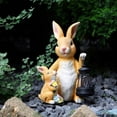 thumbnail image 3 of Clearance Garden Statues Rabbit with Solar Lights- Bunny Figurine Outdoor Rabbit for Home Lawn,Balcony-Yard Art Garden&Patio Whimsical Decor,Unique Housewarming&Birthday Gifts for Women Mom, 3 of 6