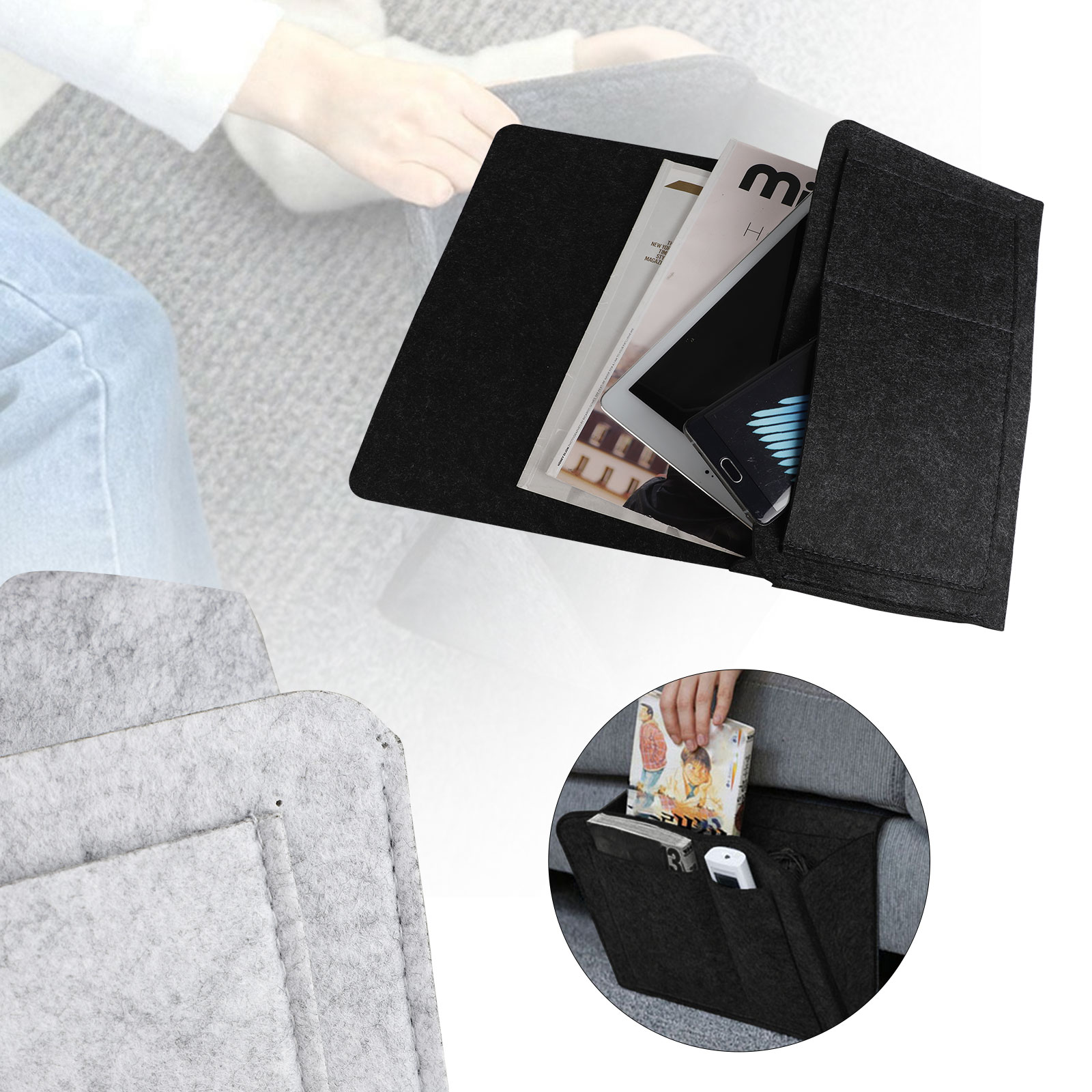 Bedside Caddy, TSV Felt Bed Caddy Organizer Home Dorm ...